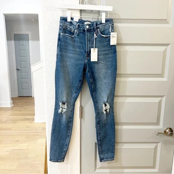 NWT Good American Good Waist Skinny High Rise Jeans - Picture 3 of 9